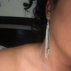 Chain and Rhinestone earrings